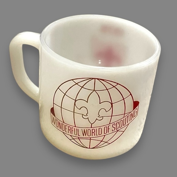 Federal Glass 1978 Boy Scout Mug Milk Glass Wonderful World of Scouting Ohio - Picture 2 of 4